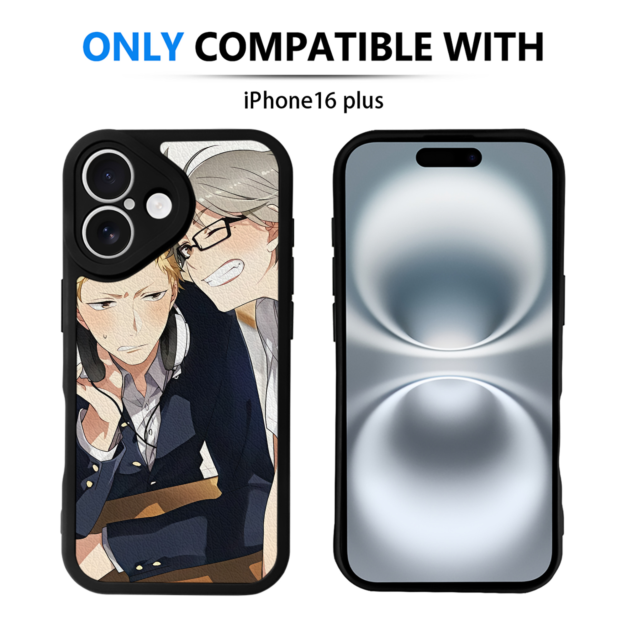（画像用） ハイキュー!! Haikyu!! 【iPhone 16シリーズ対応】シリコンスマホケース（レザー調） 材質：シリコン